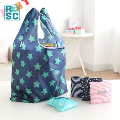 Factory wholesale custom promotion eco recycle reusable portable foldable tote shopping bags