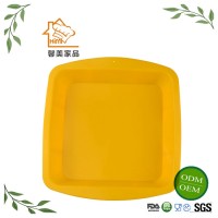 LFGB and FDA standard 100% food grade silicone cake pan square shape 20cm silicone cake pan