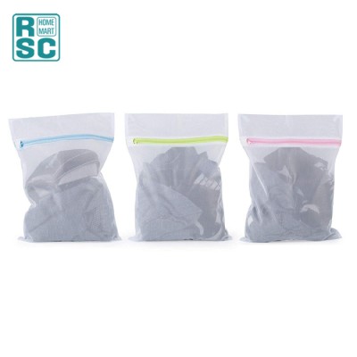 Colored Zippered Mesh Washing Laundry Bag